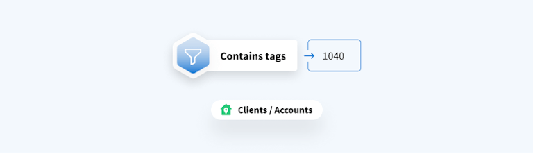Client Accounts by tag/service type
