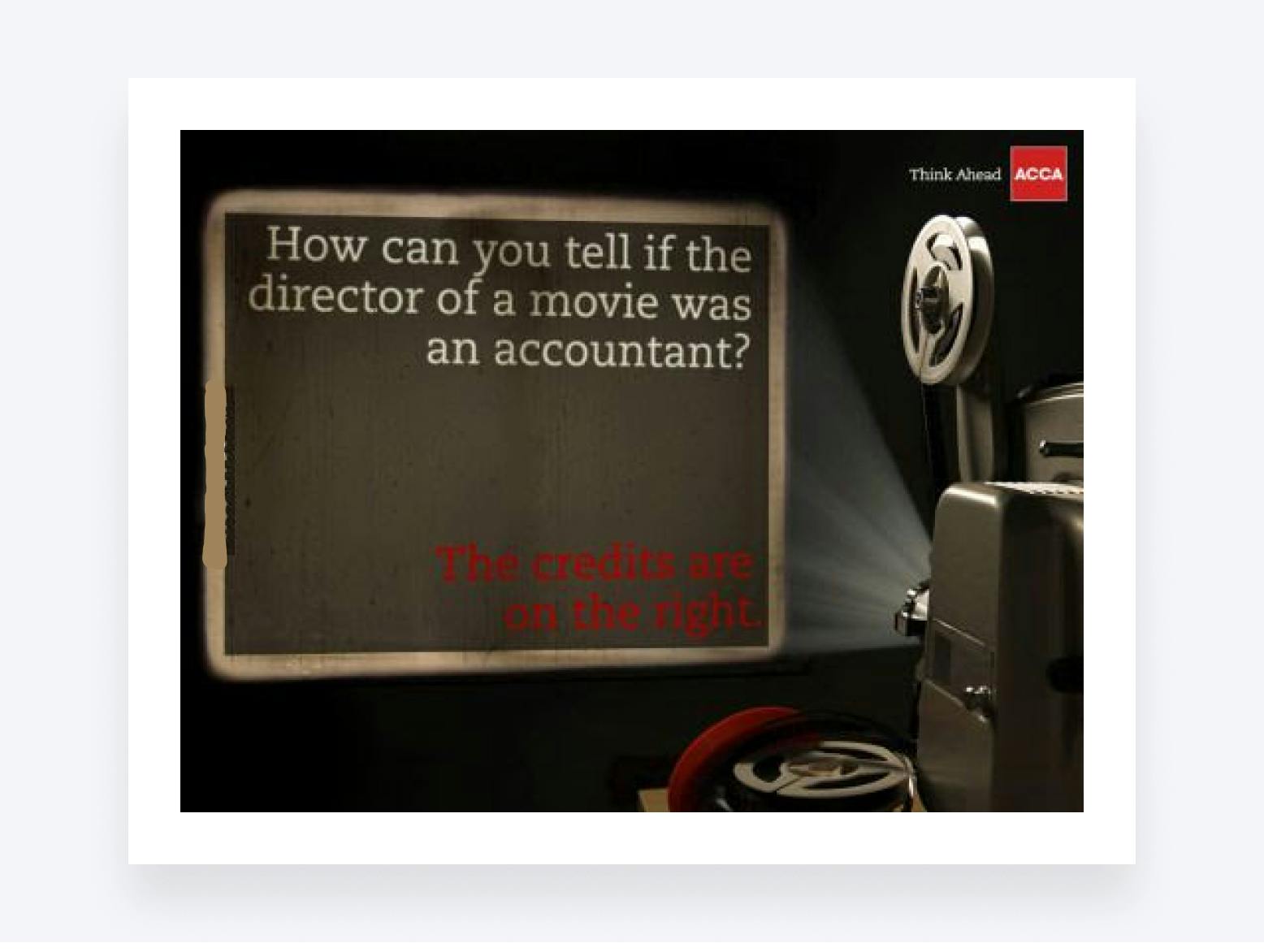 Accounting meme of what happens when an accountant becomes a movie director