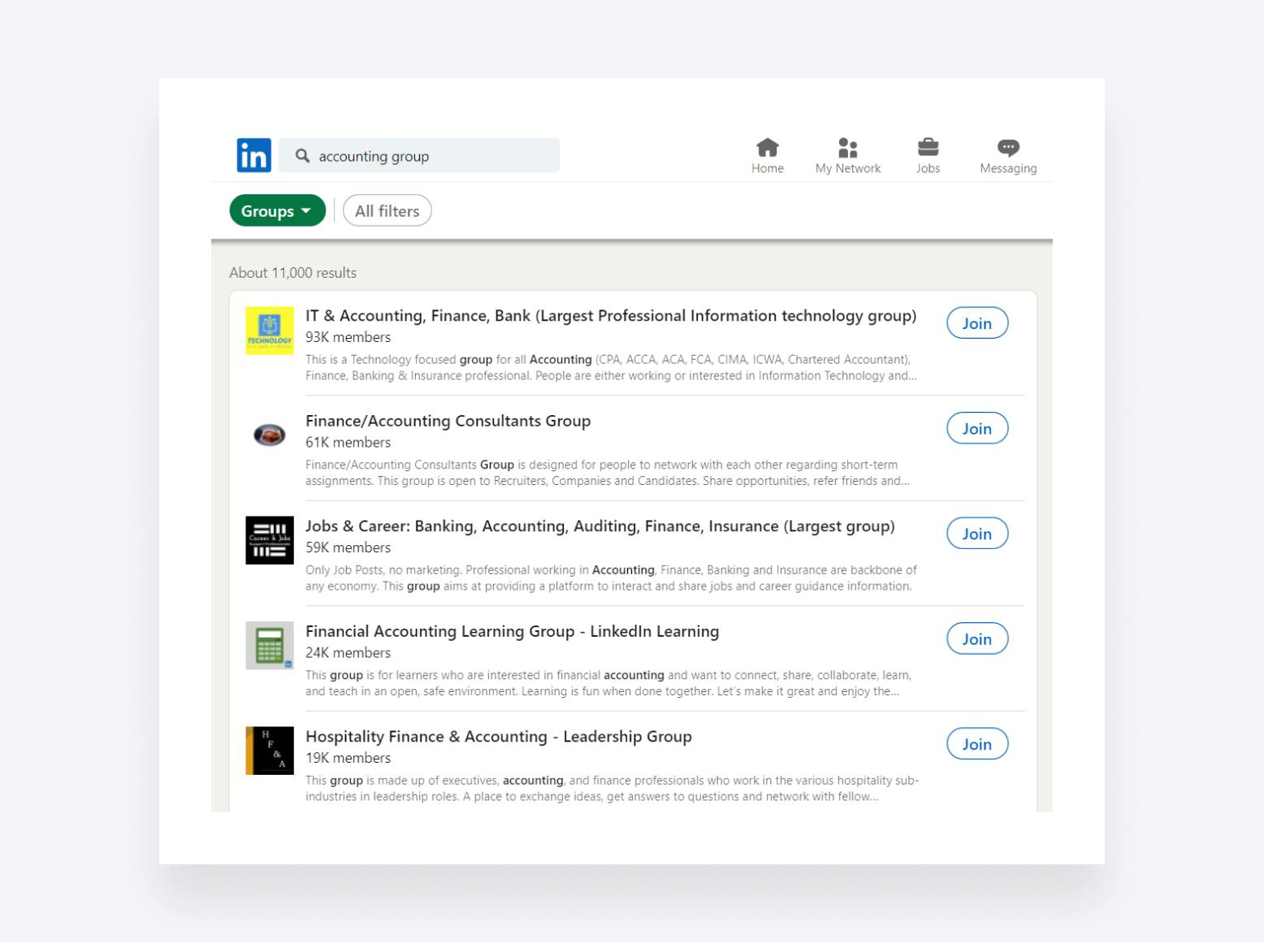 LinkedIn accounting groups and communities