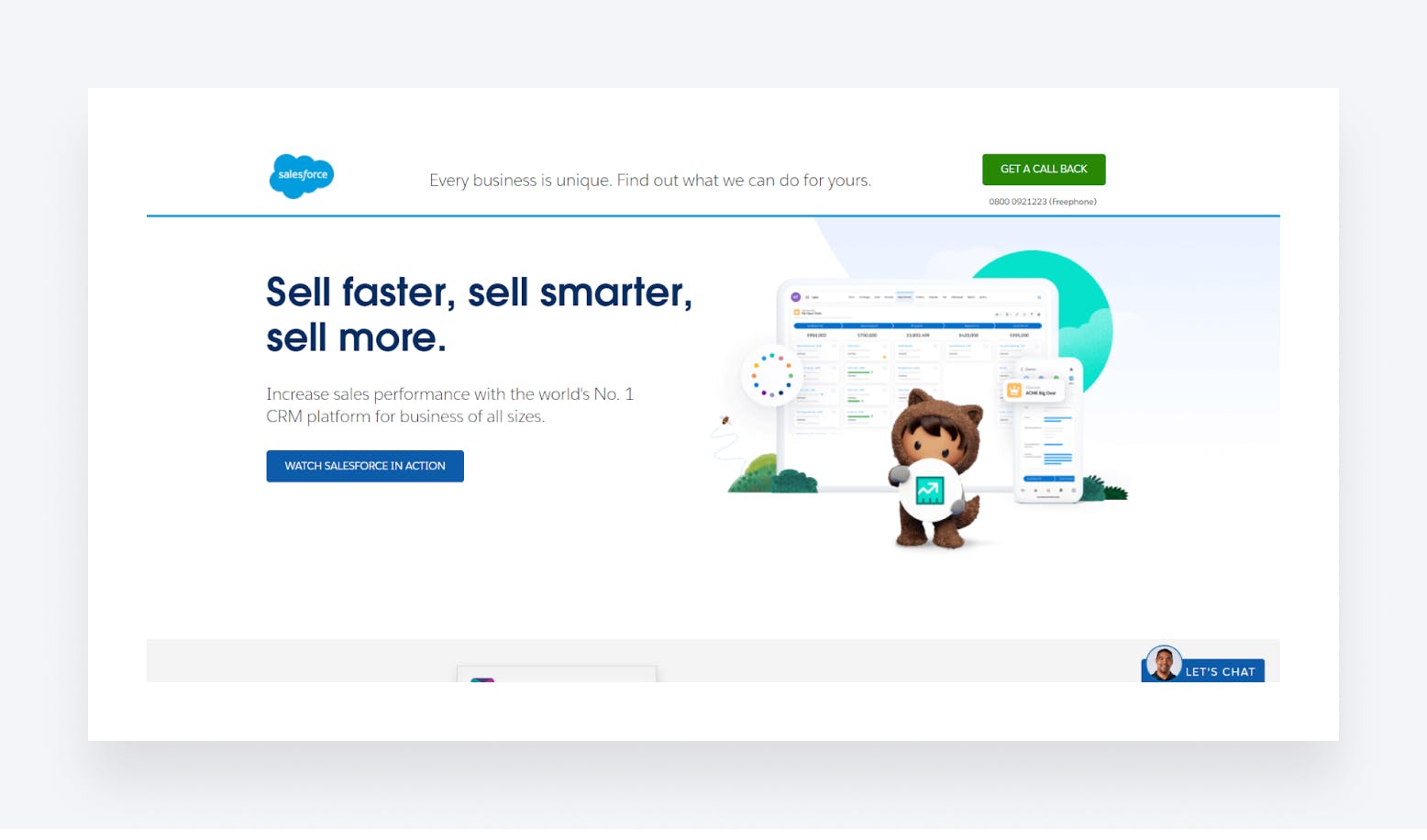 Salesforce’s homepage