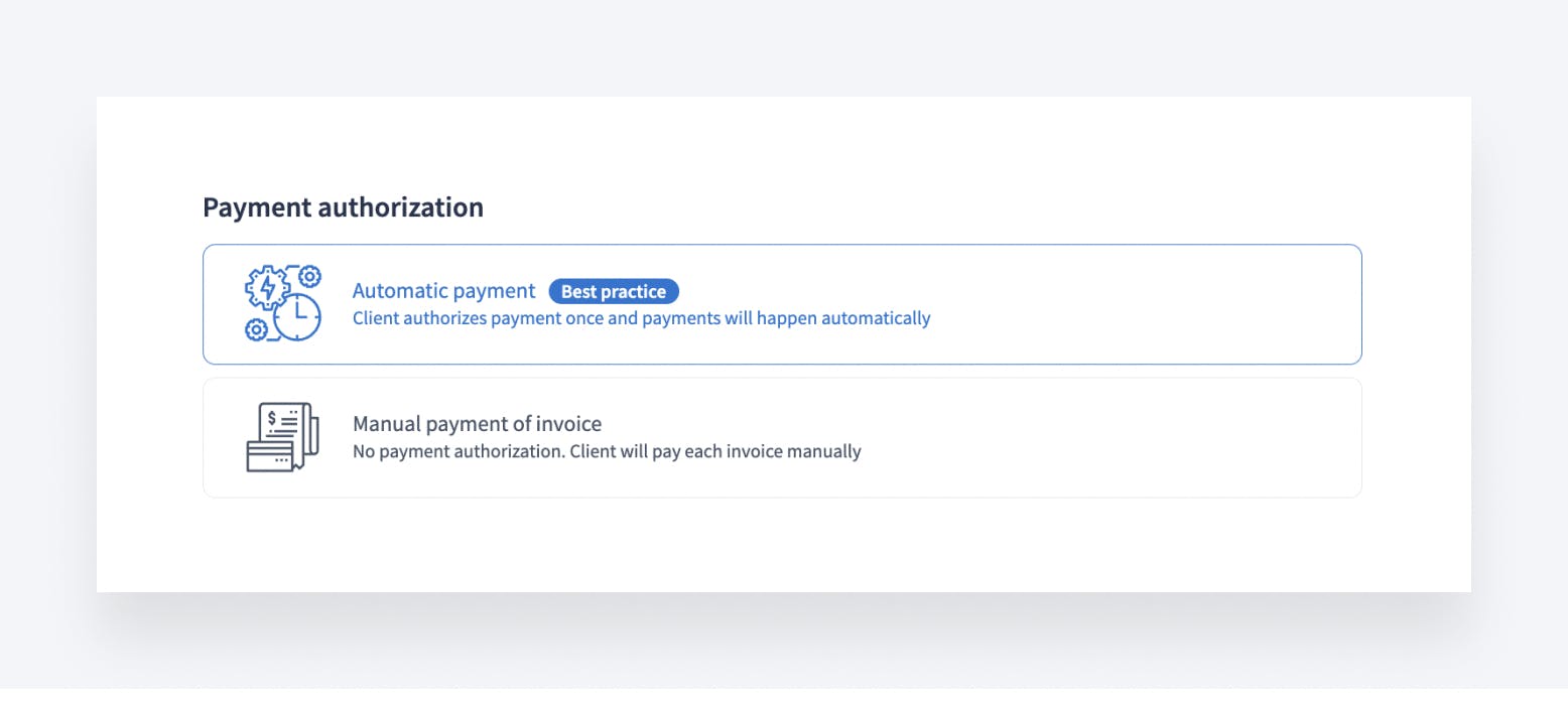 Payment authorization is only available for Stripe users