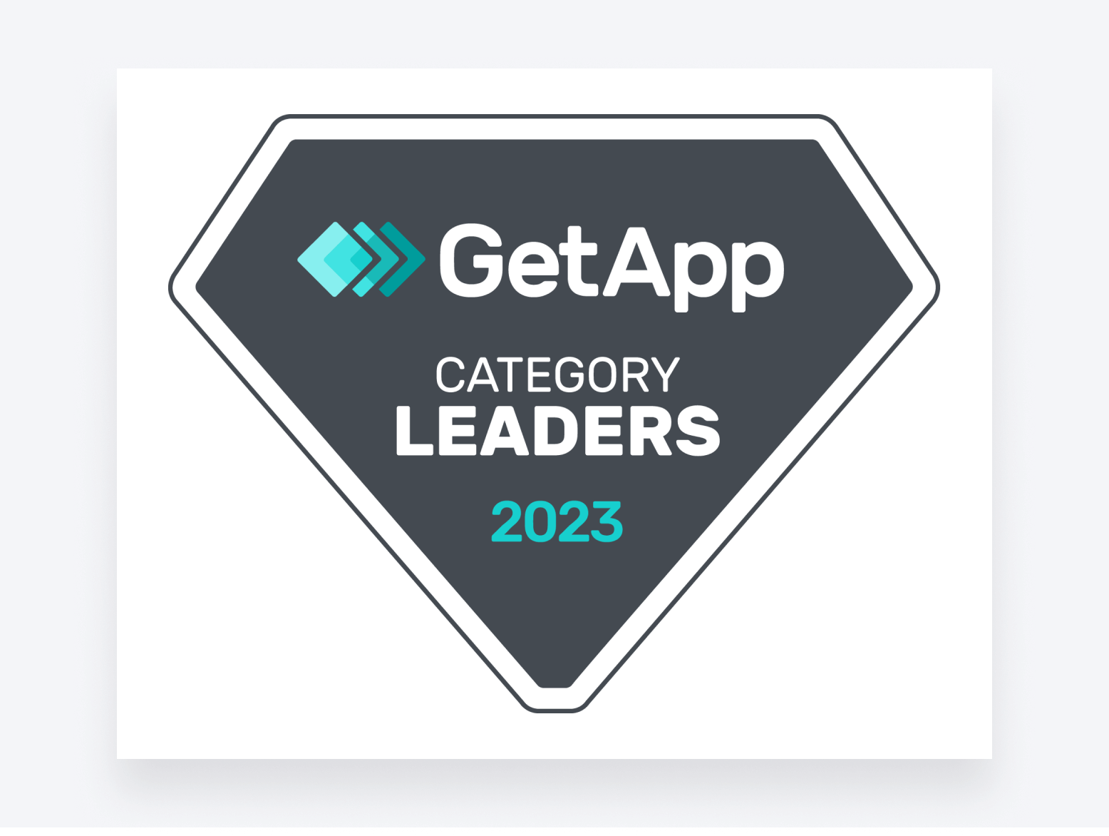 GetApp category leader 2023 badge