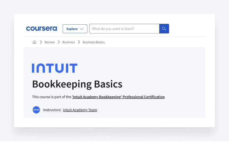 Free bookkeeping course on Coursera