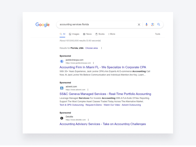 Top 2 sponsored accounting ads in Florida
