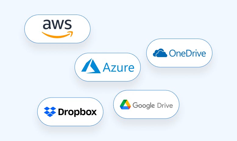 An image featuring icons of popular cloud platforms, including AWS, Microsoft Azure, Google Cloud and more