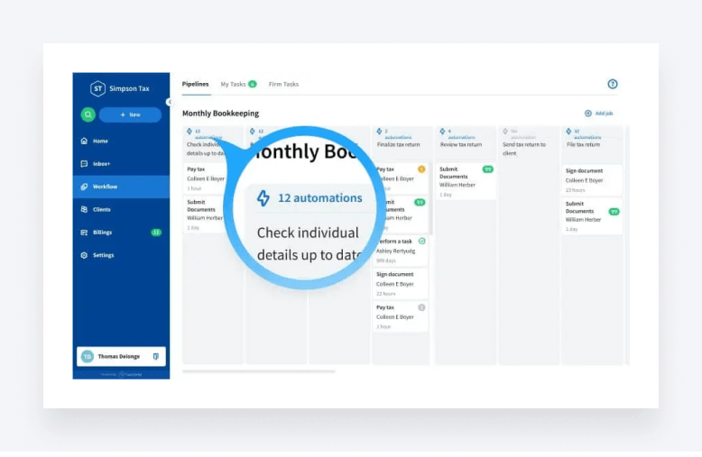 TaxDome, a workflow automation software for tax, bookkeeping and accounting firms