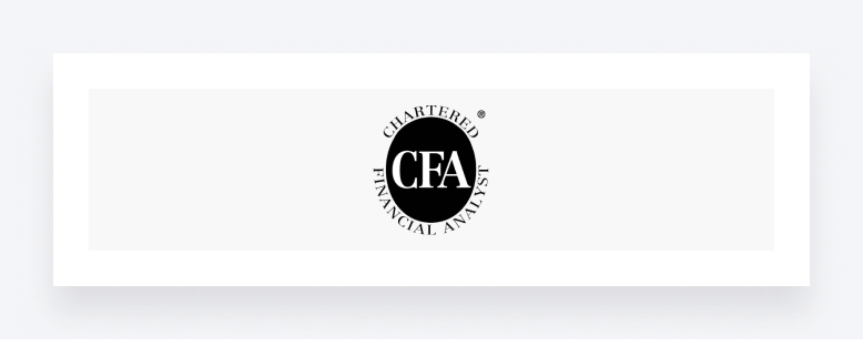 Chartered Financial Analyst certification badge