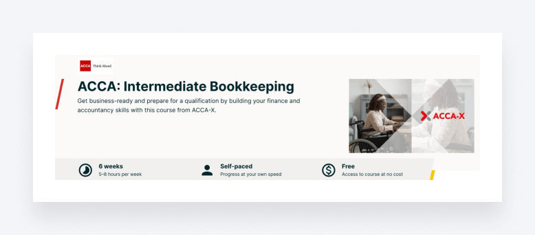 Free intermediate bookkeeping course on edX