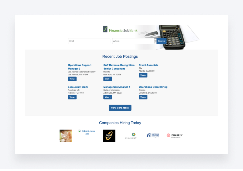 FinancialJobBank job board