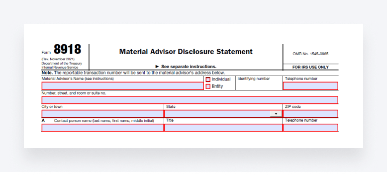 The complete guide to IRS Form 8918: material advisor disclosure ...