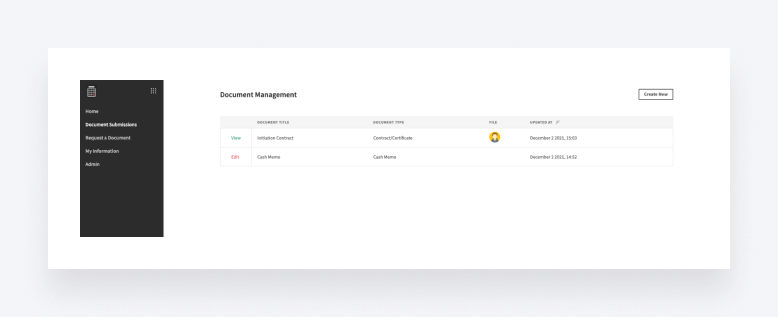 An image showcasing a client portal template for accountants provided by Budibase.