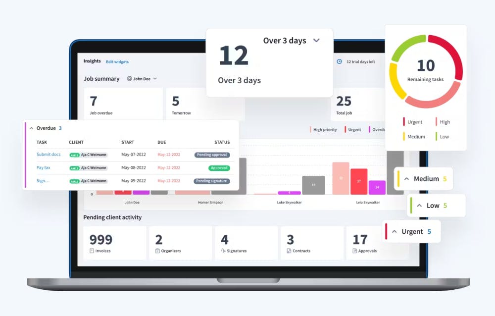  Image showcasing TaxDome’s reporting capabilities.