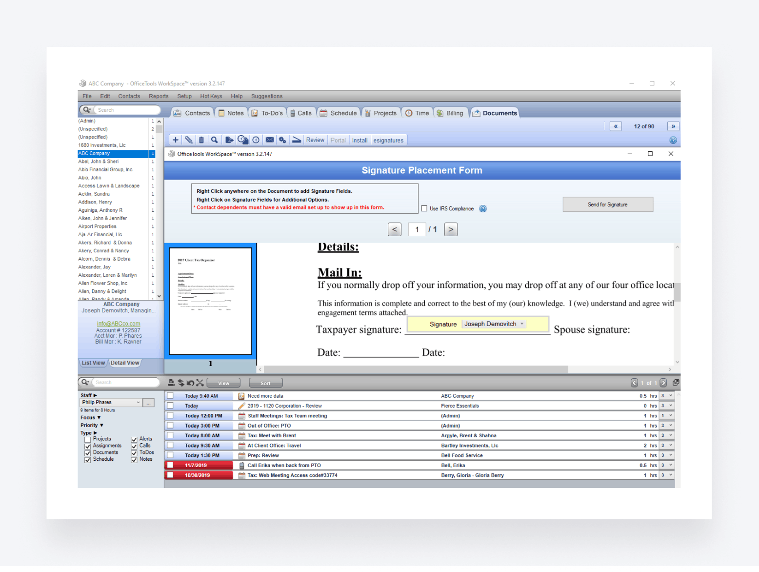 OfficeTools' somewhat outdated user interface.