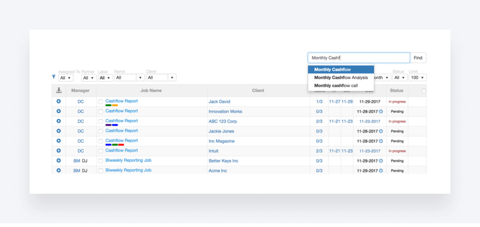 A screenshot of Jetpack Workflow's task management dashboard.