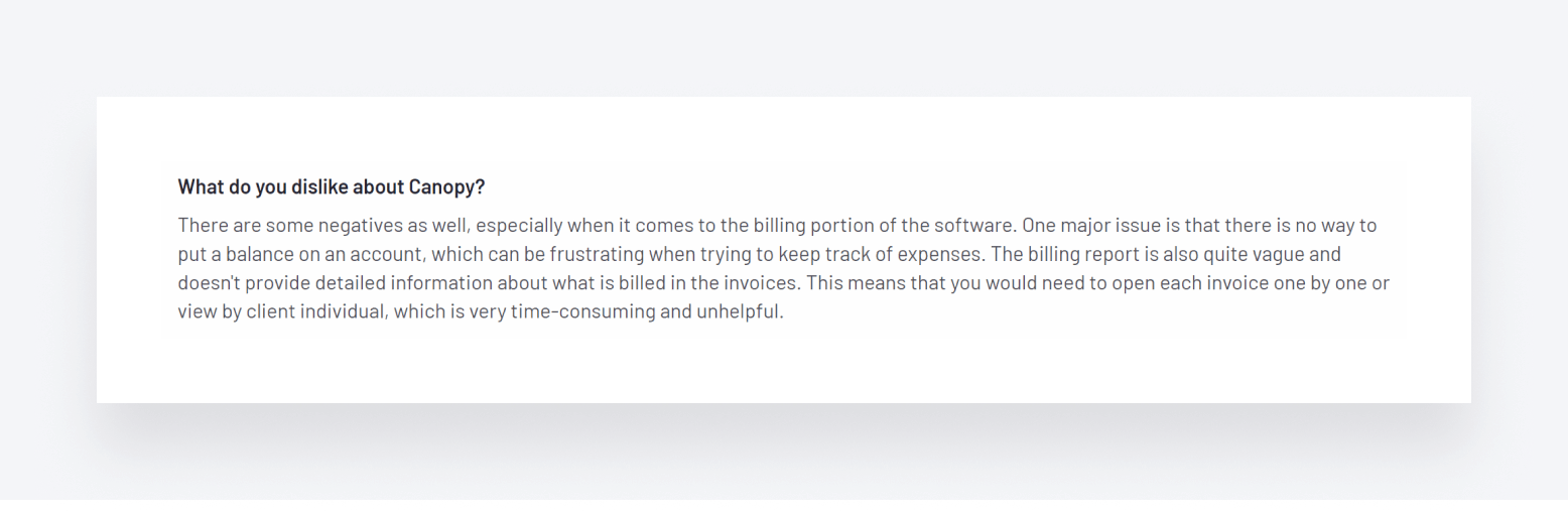 A review from a Canopy user explaining some of the platform's limitations.