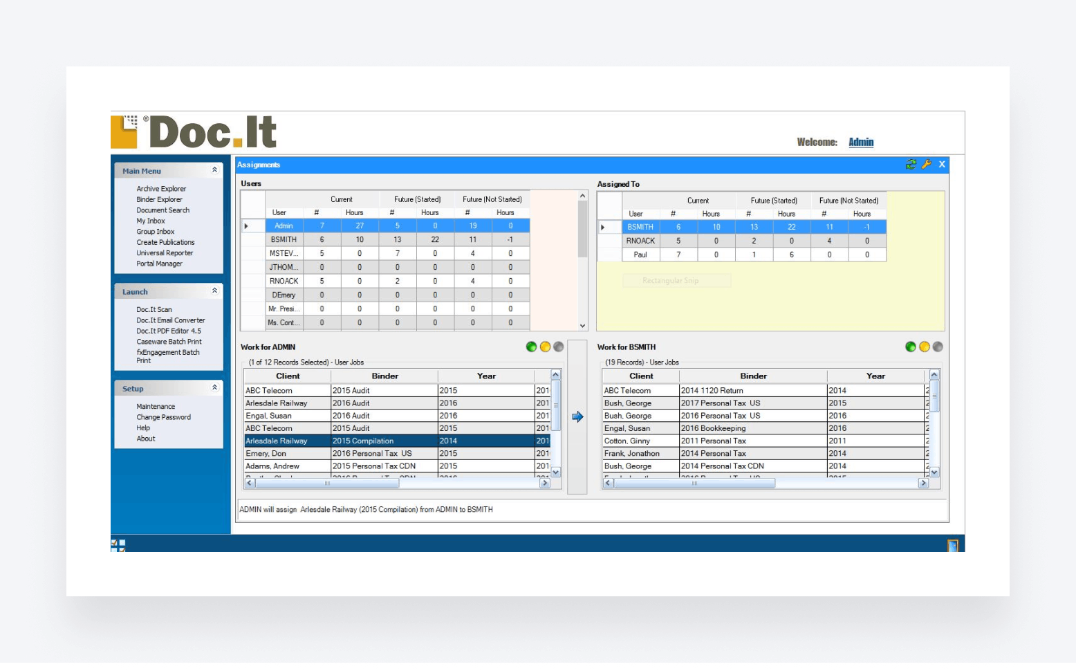 A screenshot of Doc.It's user interface.