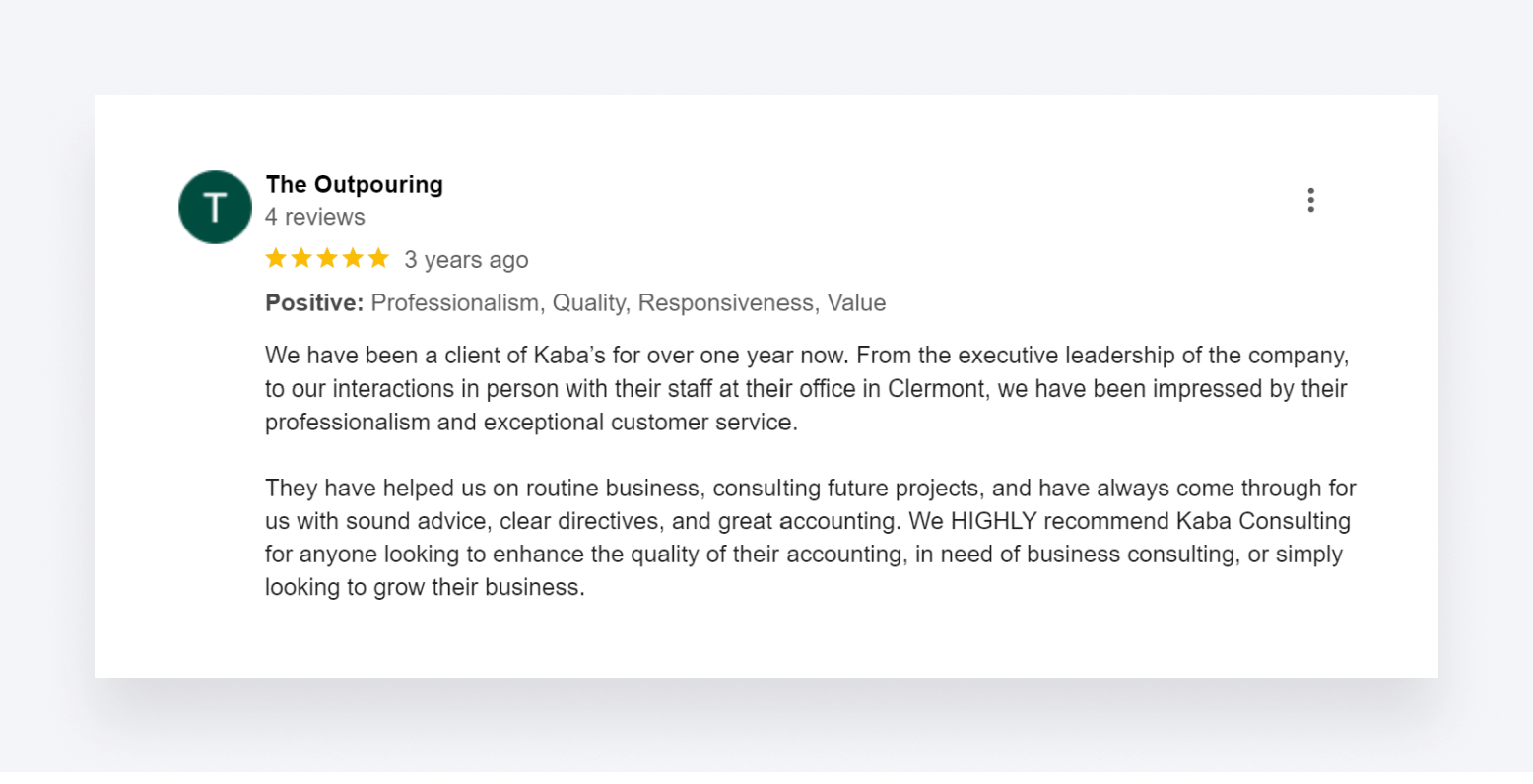 An online review of Kaba Consulting.