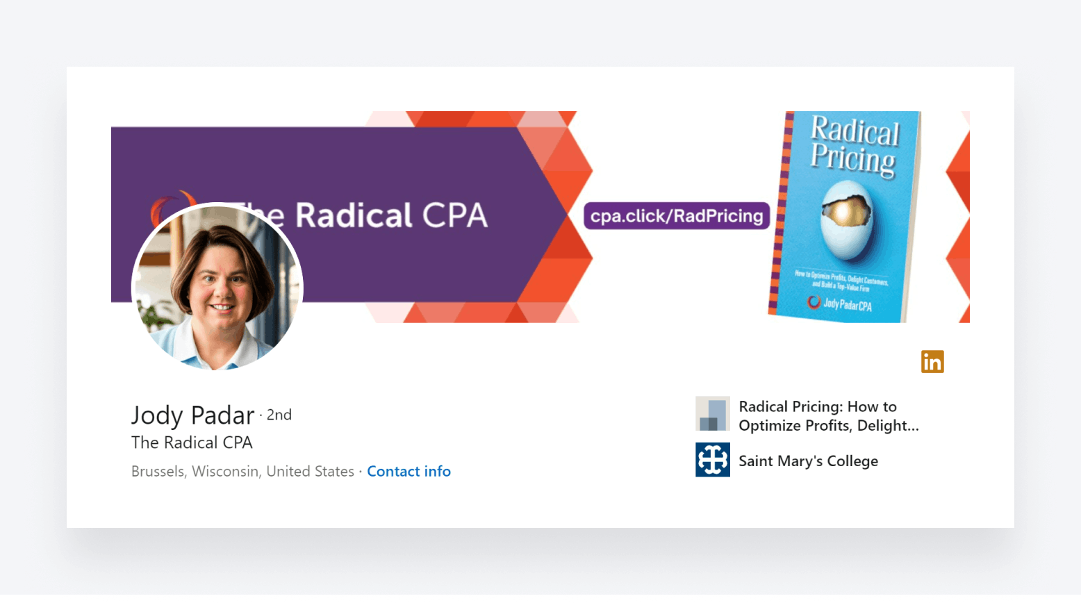 A LinkedIn banner image used to market a book.