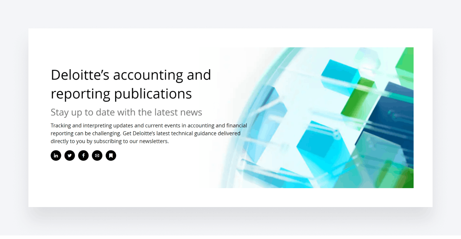 A screenshot from Deloitte's accounting and reporting publications page.