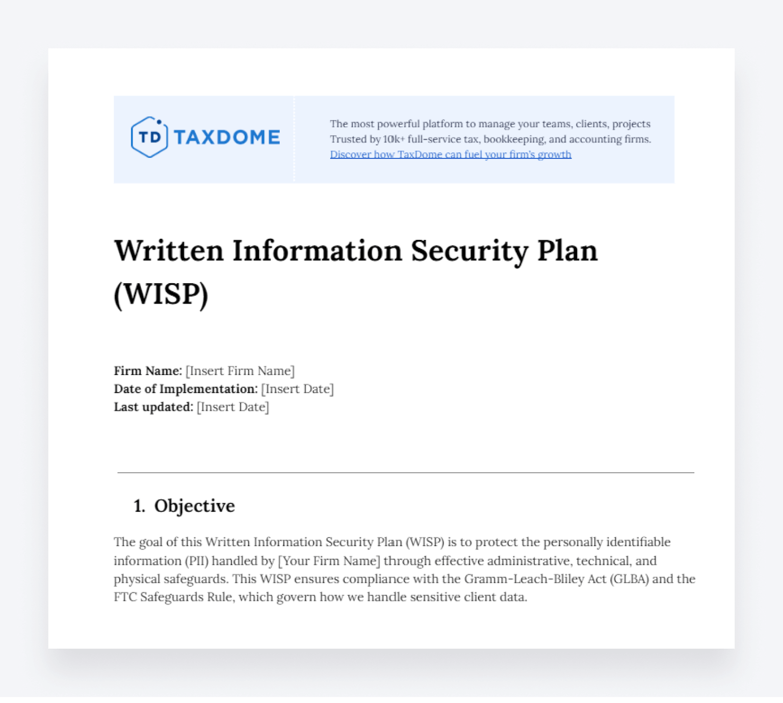 Free WISP template safeguard your tax practice today Blog Free WISP template safeguard your tax practice today Blog
