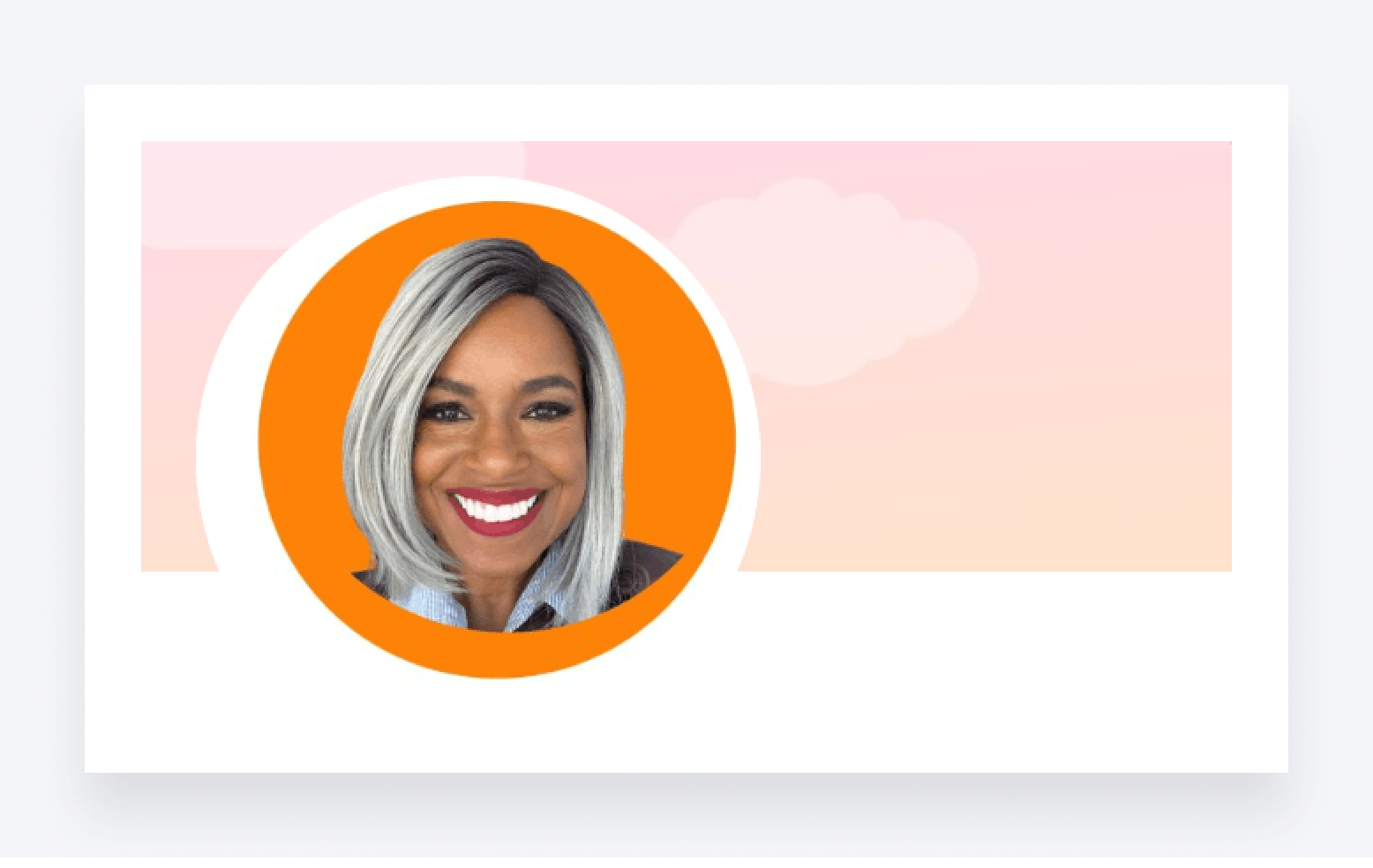 An example of a LinkedIn profile photo with a plain coloured background