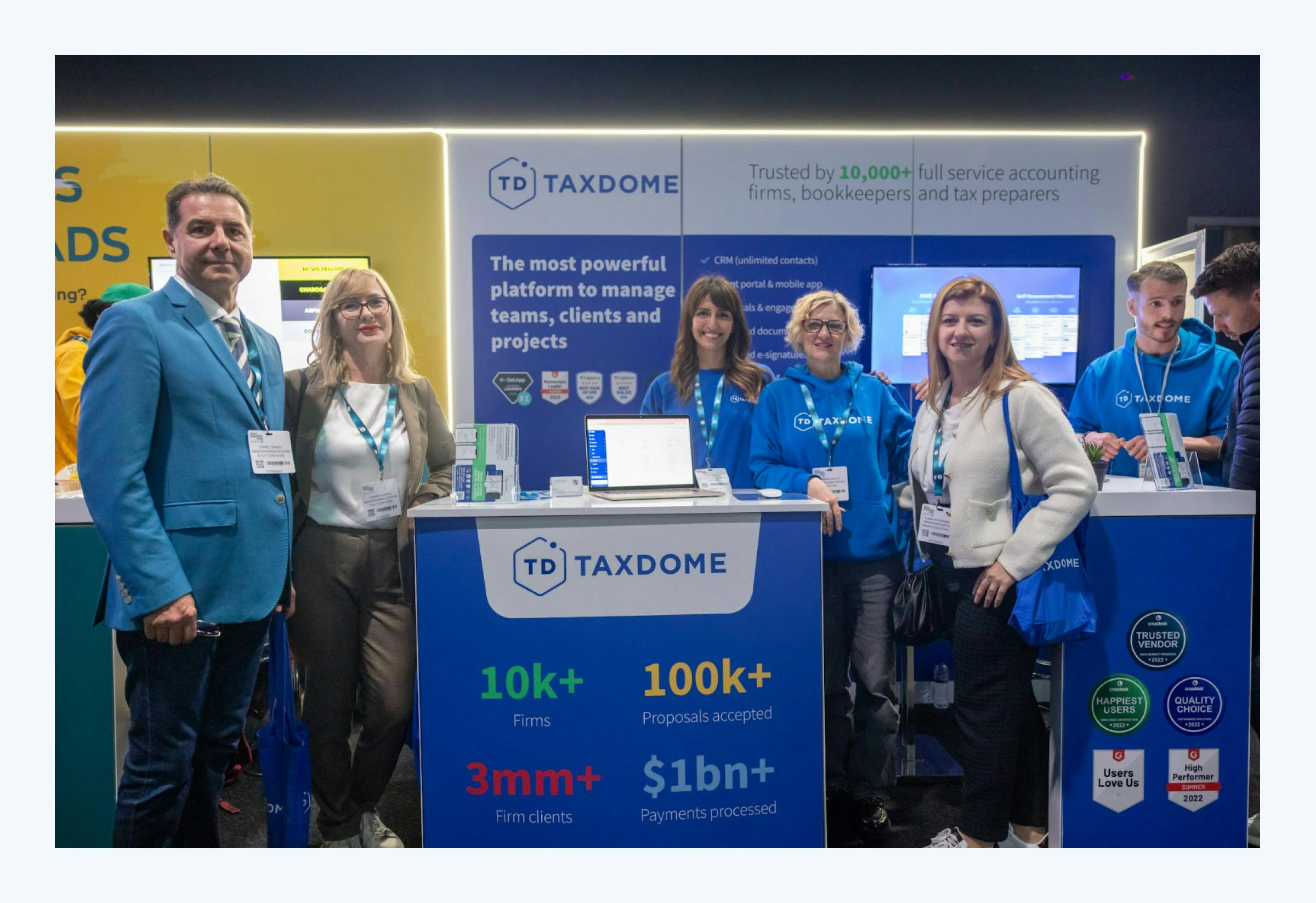 The TaxDome booth at 2024's Digital Accountancy Show