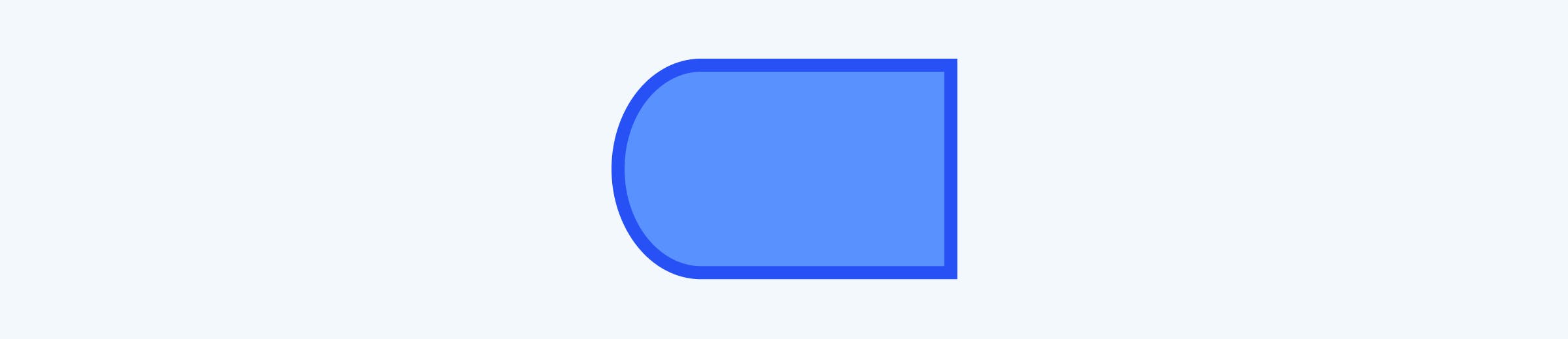 A delay symbol used in flowcharts