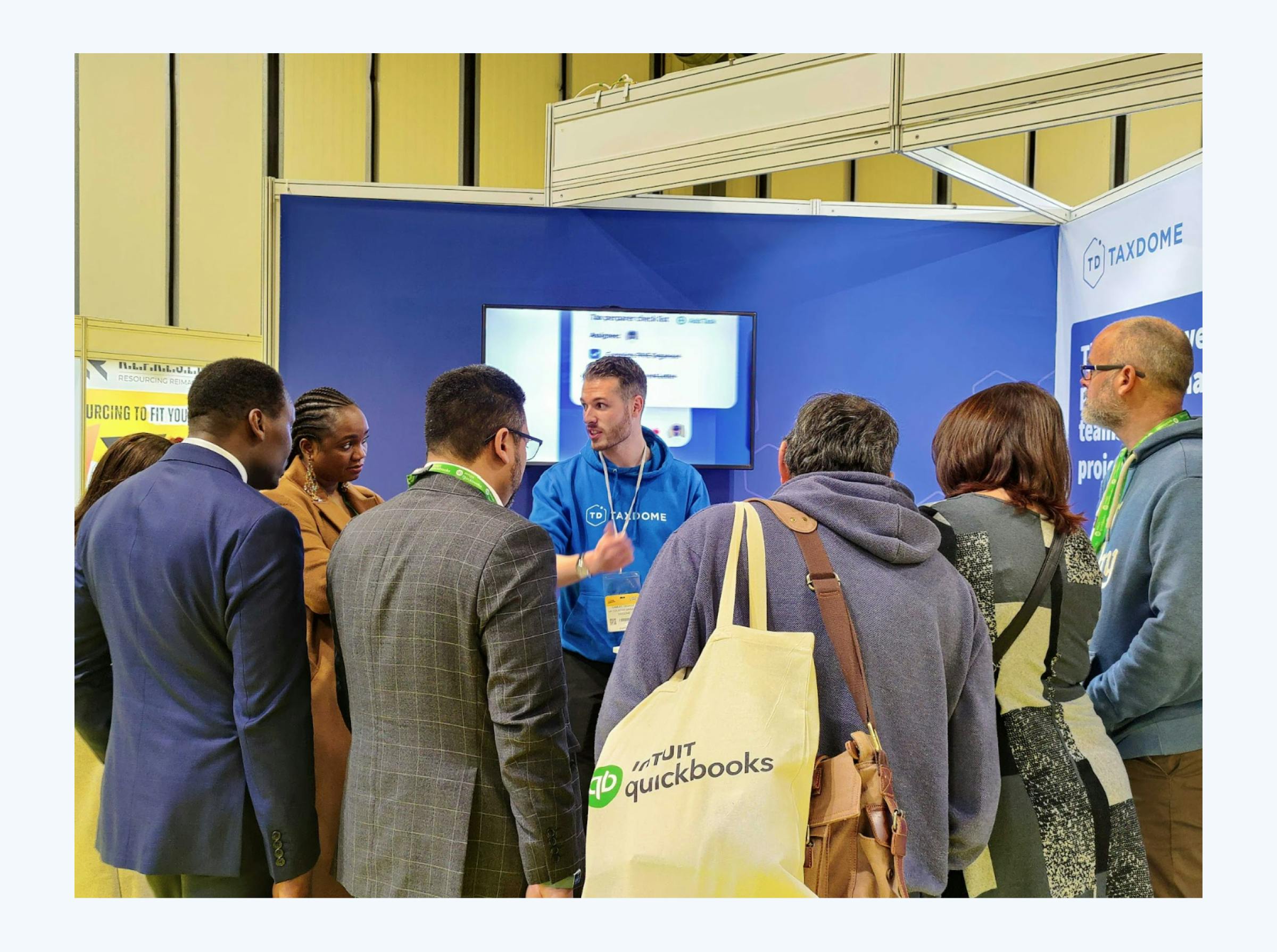 The TaxDome team at the Festival of Accounting and Bookkeeping in 2024.