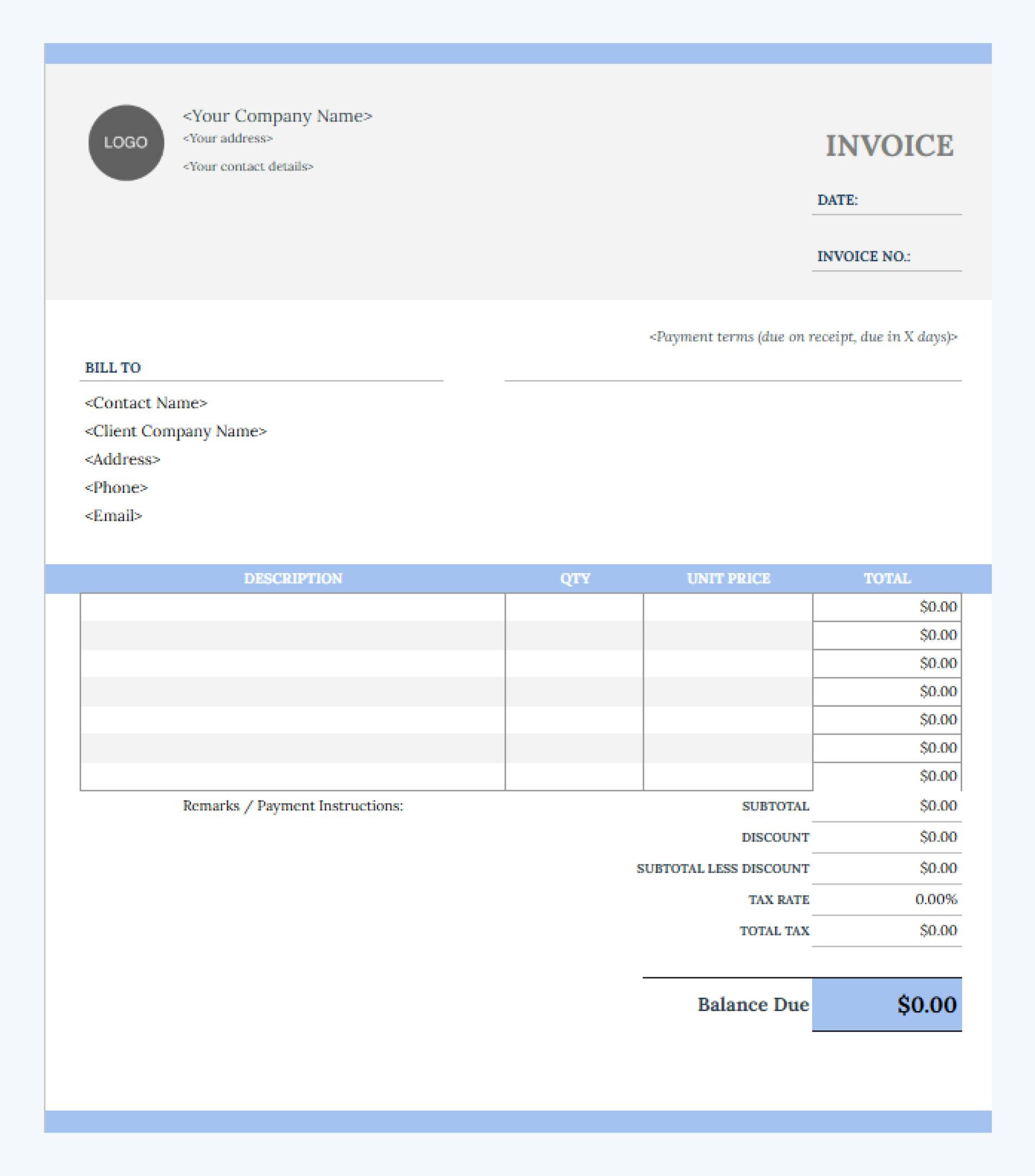 Accounting invoice template: a guide to efficient billing and record ...