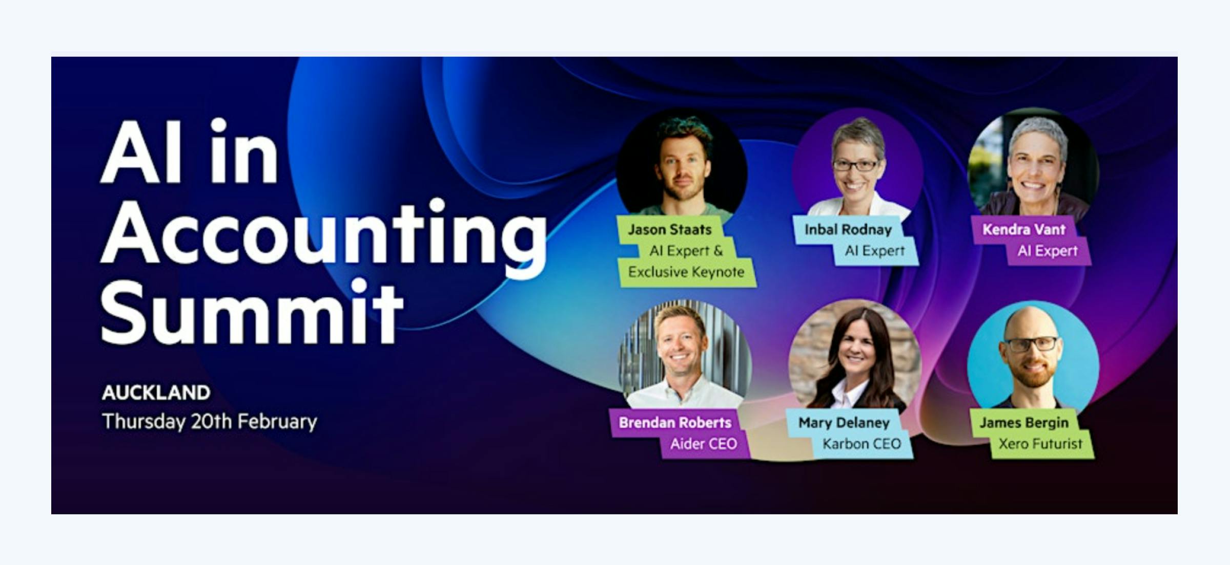 Expert speakers at the AI in Accounting Summit 2025.